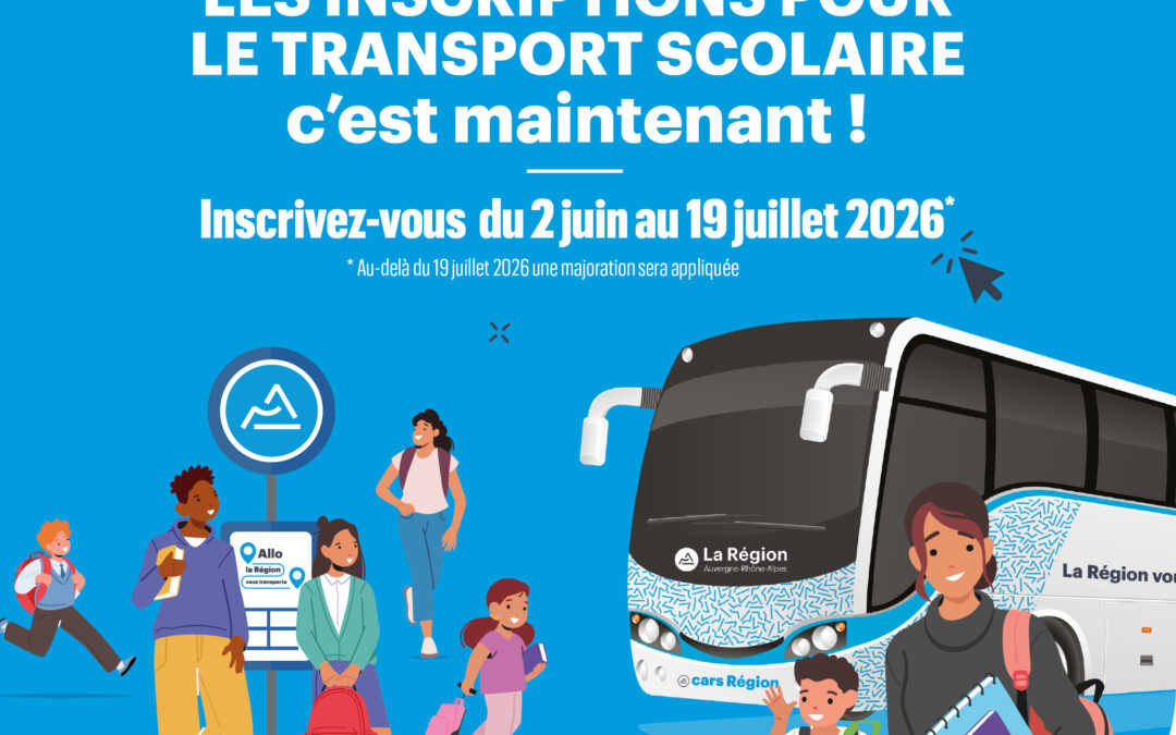Inscriptions transport scolaire 2026/2027