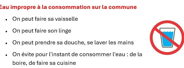Alerte sur l’eau de la commune levée ! 12/09