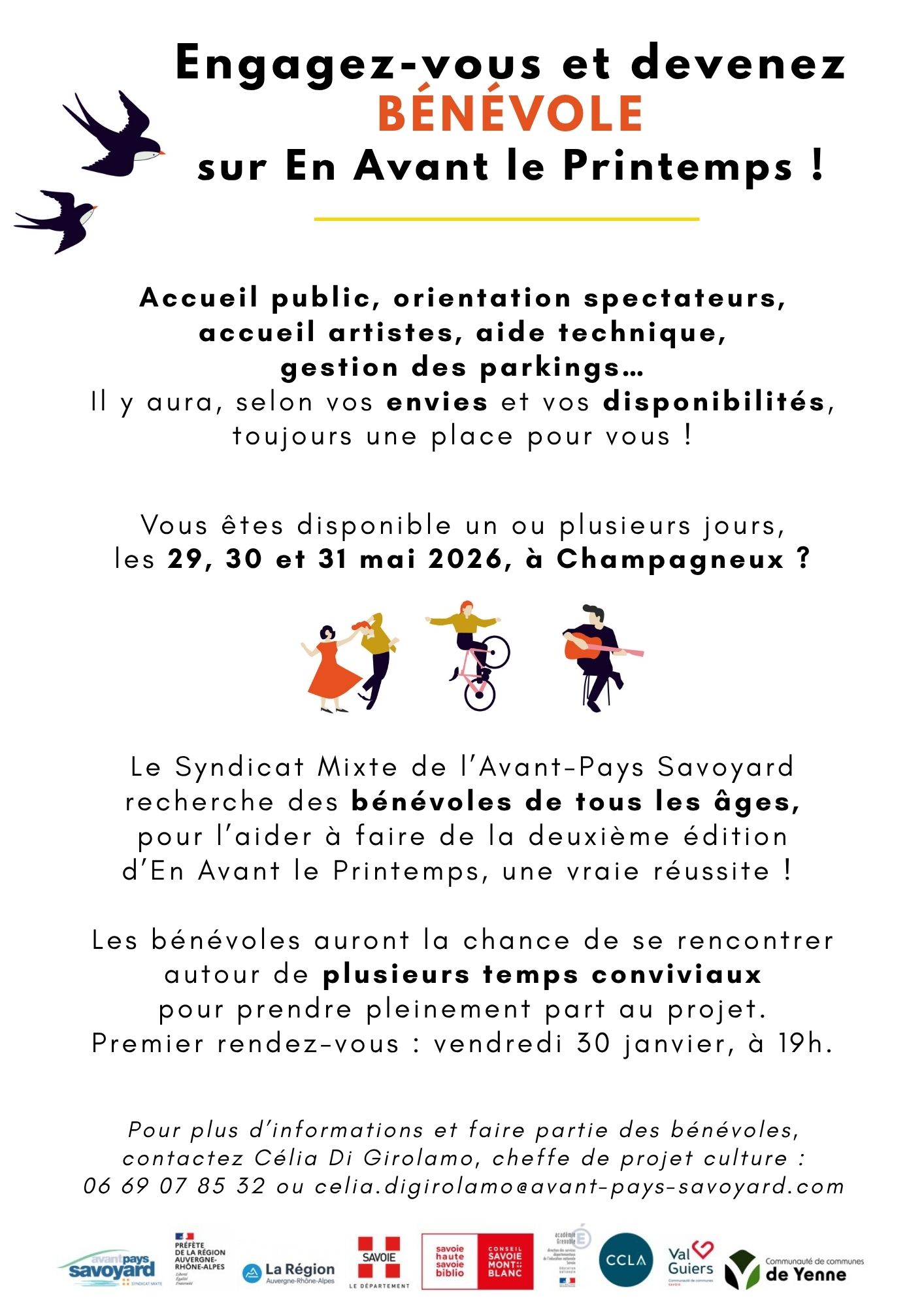 Appel à bénévoles - festival EN AVANT LE PRINTEMPS