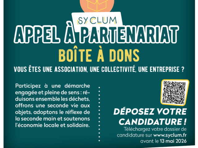 SYCLUM// APPEL A PARTENARIAT//Boîte à dons