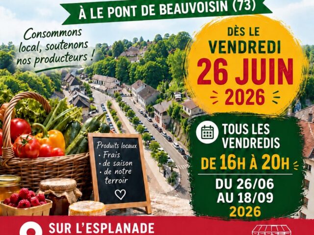 marché local POnt de Beauvoisin