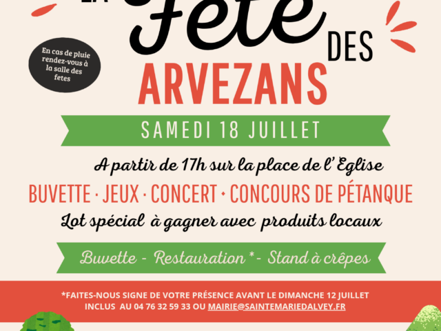 fête des Arvezans – Sainte-Marie d&rsquo;Alvey